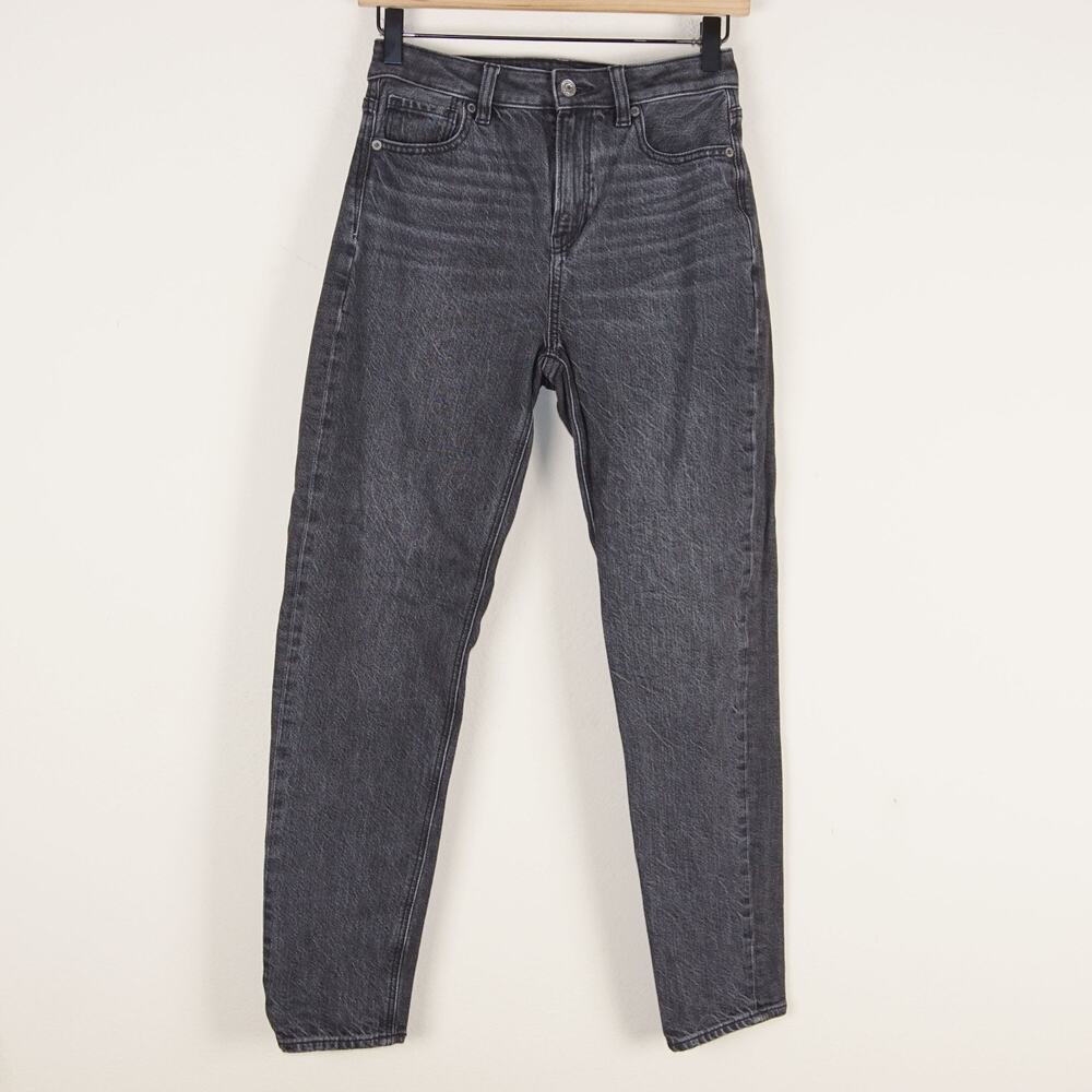 American Eagle Strigid Mom Jeans Black Slim Jeans Sz 00 Short